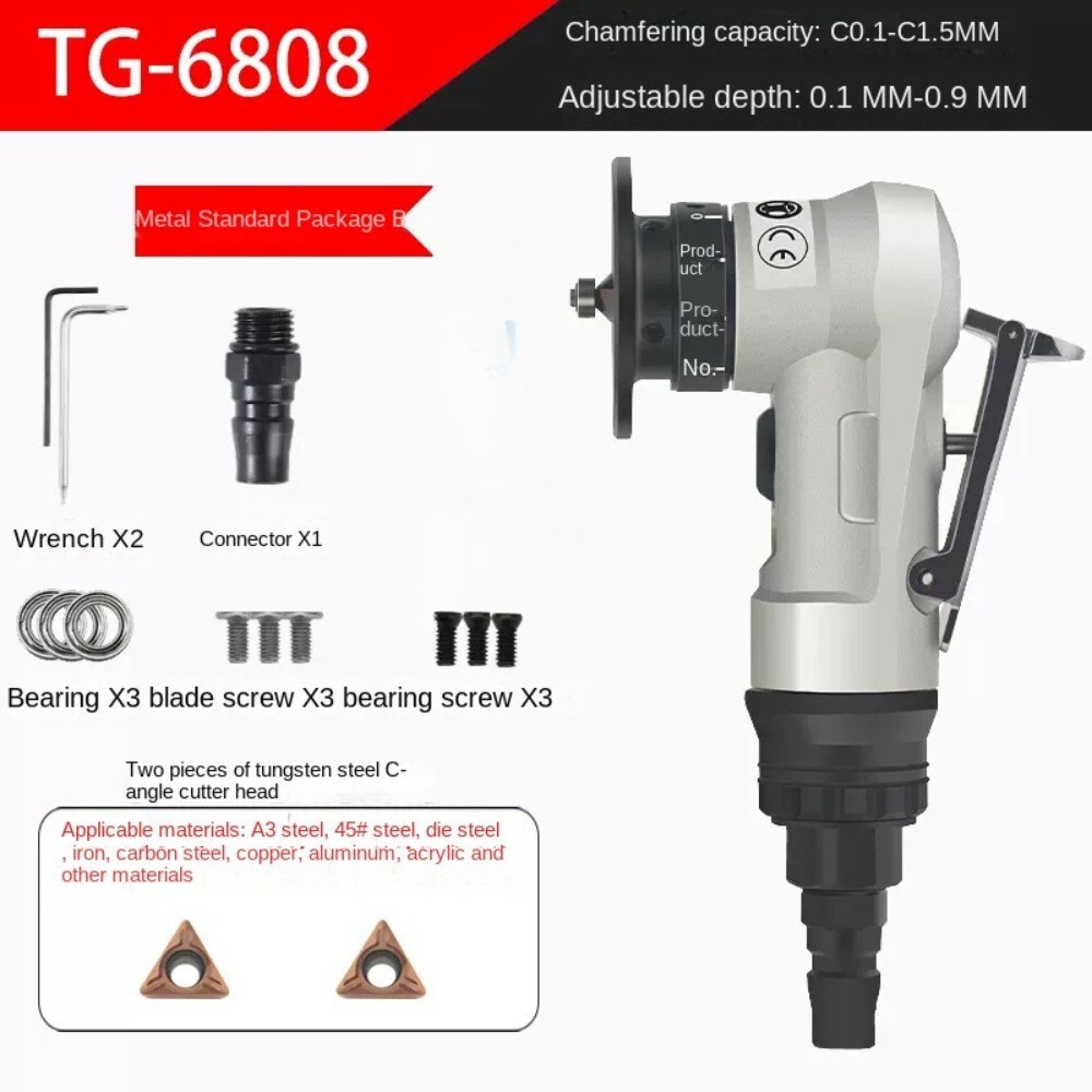 Mini Pneumatic Chamfering Machine 45 Degree Arc Hand-Held Beveling Trimming