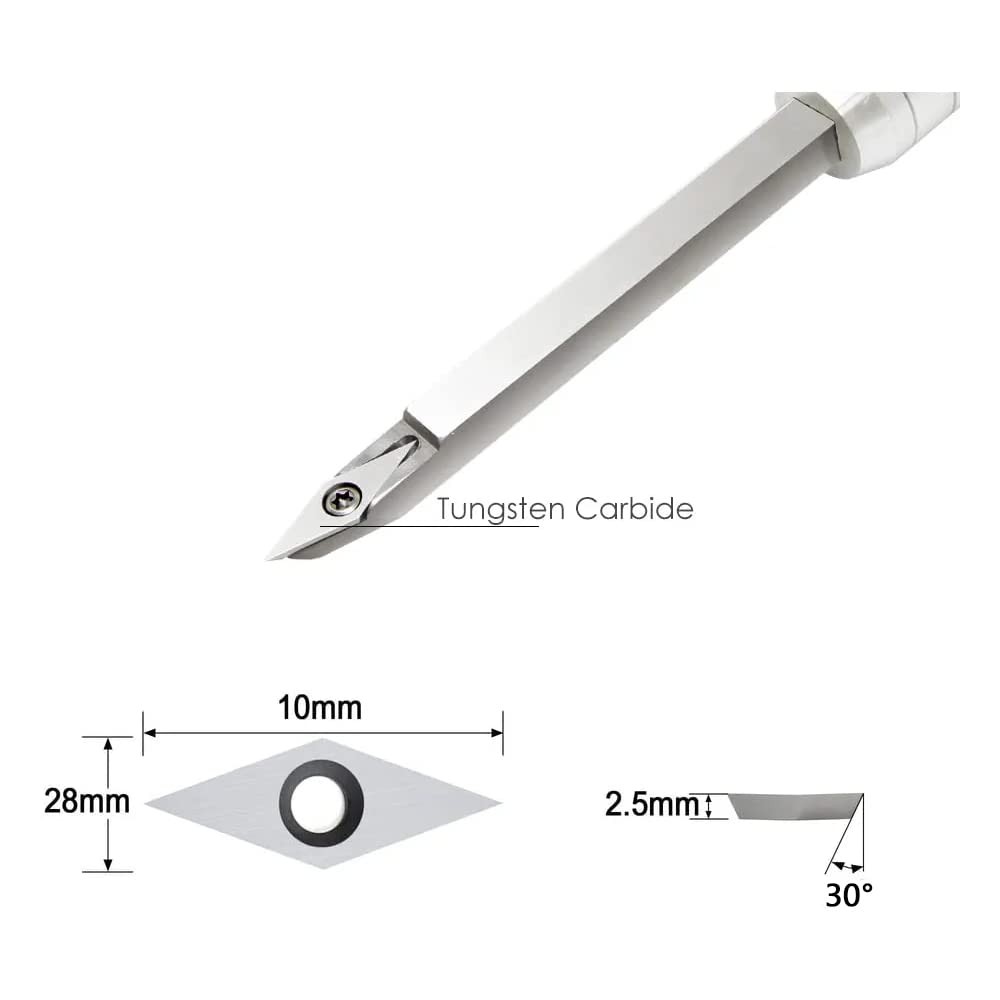 Diamond Carbide Replacement Insert Cutter For Woodturning 10 X 28 Dia4.3mm With