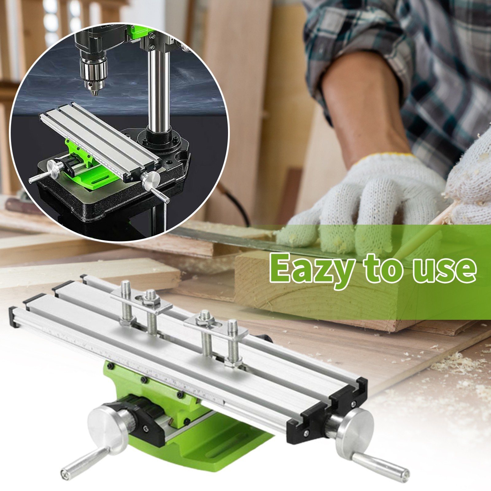 Mini Precision Milling Working Table Bench Drill Slide Cross Workbench X-Y Axis