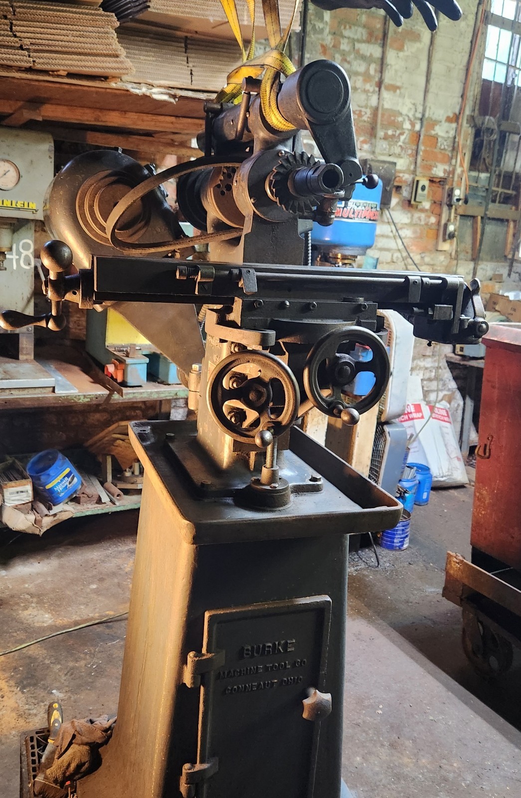 Burke No. 4 Horizontal Milling Machine 220V 3/4 HP Geared Lima Motor