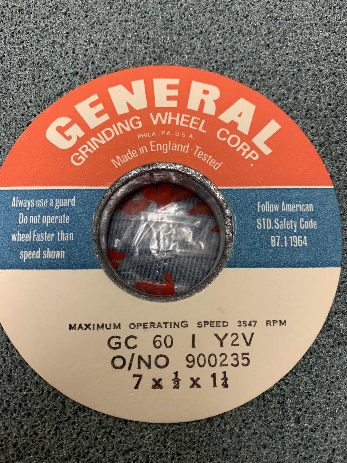 General 7 x 1/2″x 1-1/4″ Green Wheel Silicon Oxide 60 Grit Surface Grinding