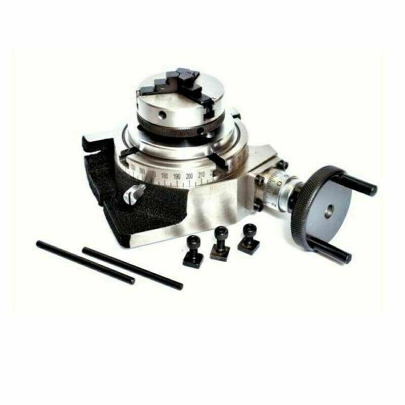 Rotary Table 100 mm 4 Inches With 50 mm Mini Lathe Scroll Chuck And Backplate