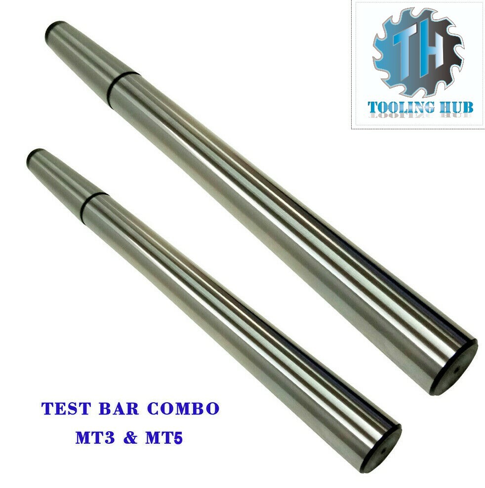 Lathe Mandrel Alignment Precision Test Bar Shank Sizes MT3 MT5 Combo EN31