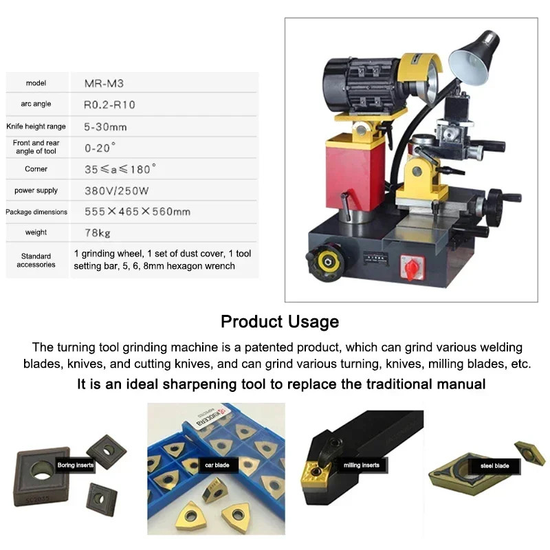 Universal Welding Thread Turning Tool Grinding Machine, Grinding Machine