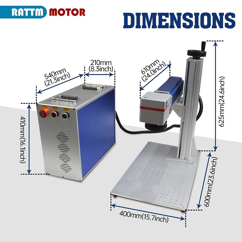 Raycus/JPT M7 MOPA 20W 30W 50W 60W Fiber Laser Marking Machine Engraving Metal