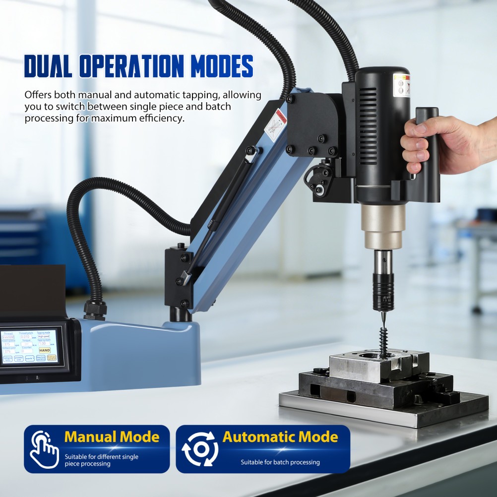 M3-M16 Electric Tapping Arm Machine Universal 360° Degree w/9PCS ANSI Collets US