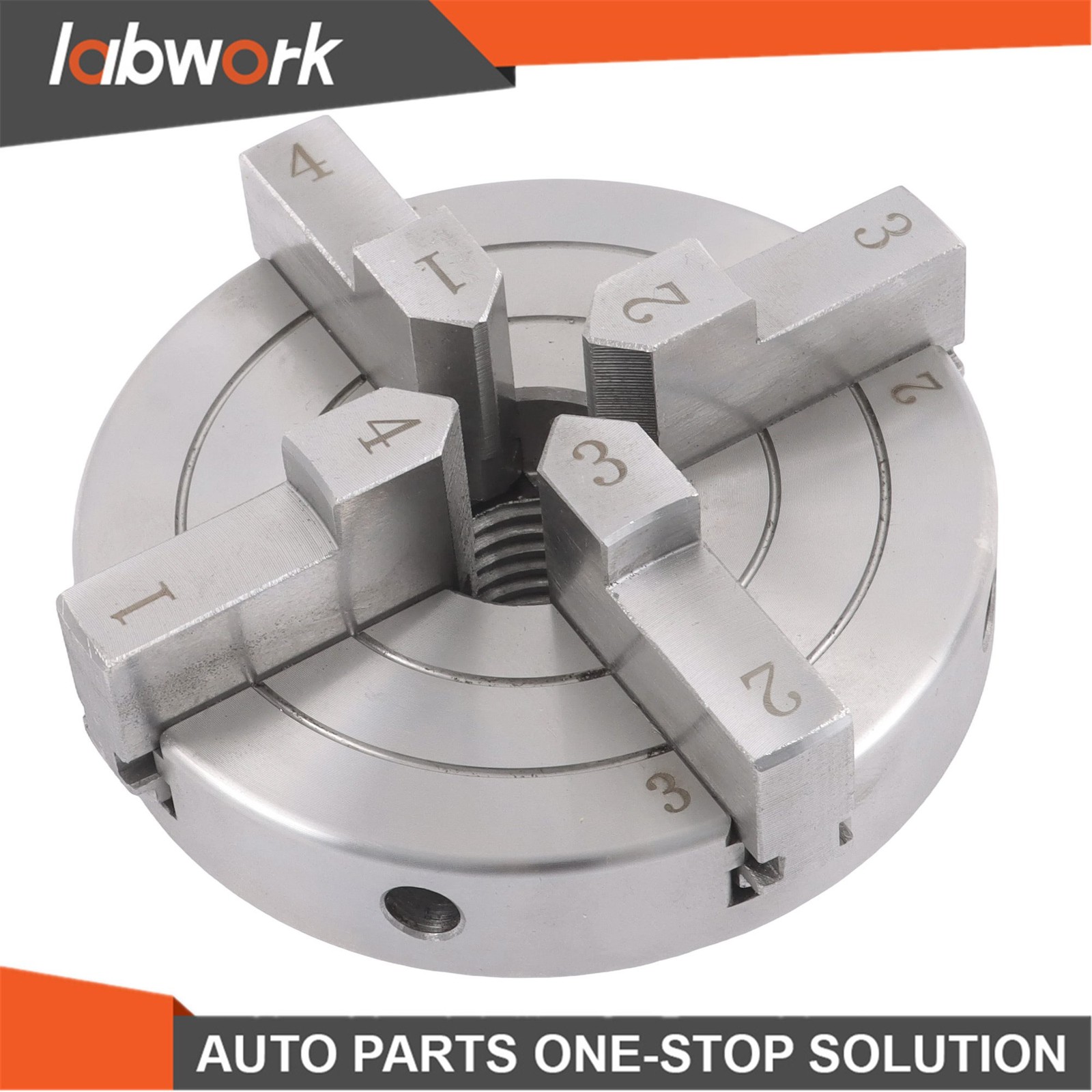 Labwork 4″ 4 Jaw Lathe Chuck Set 1×8 TPI Self Centering Chuck