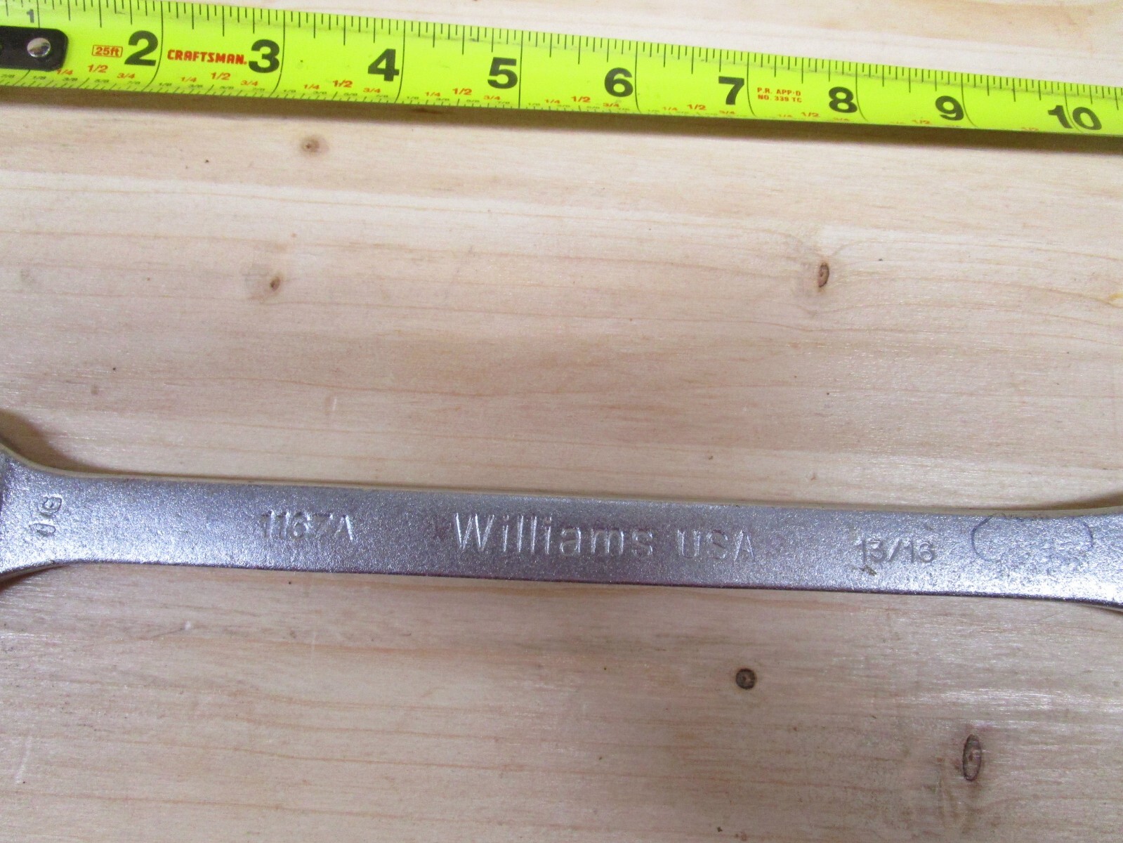 WILLIAMS TOOLS USA COMBINATION WRENCH 13/16 INCH #1167A