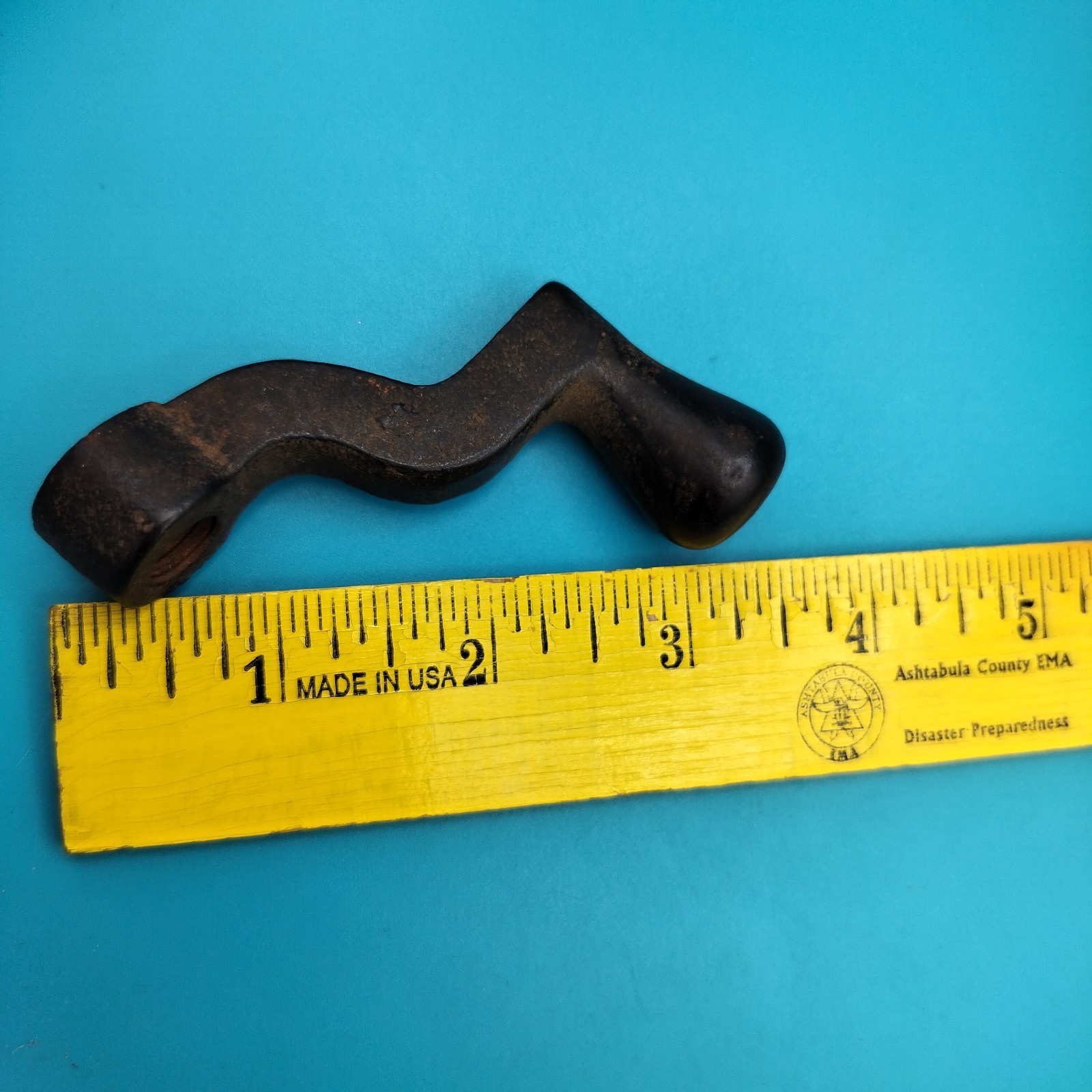Vintage Cast Iron Crank Handle Machine Tool Lathe Grinder Press 3.5″ Threaded