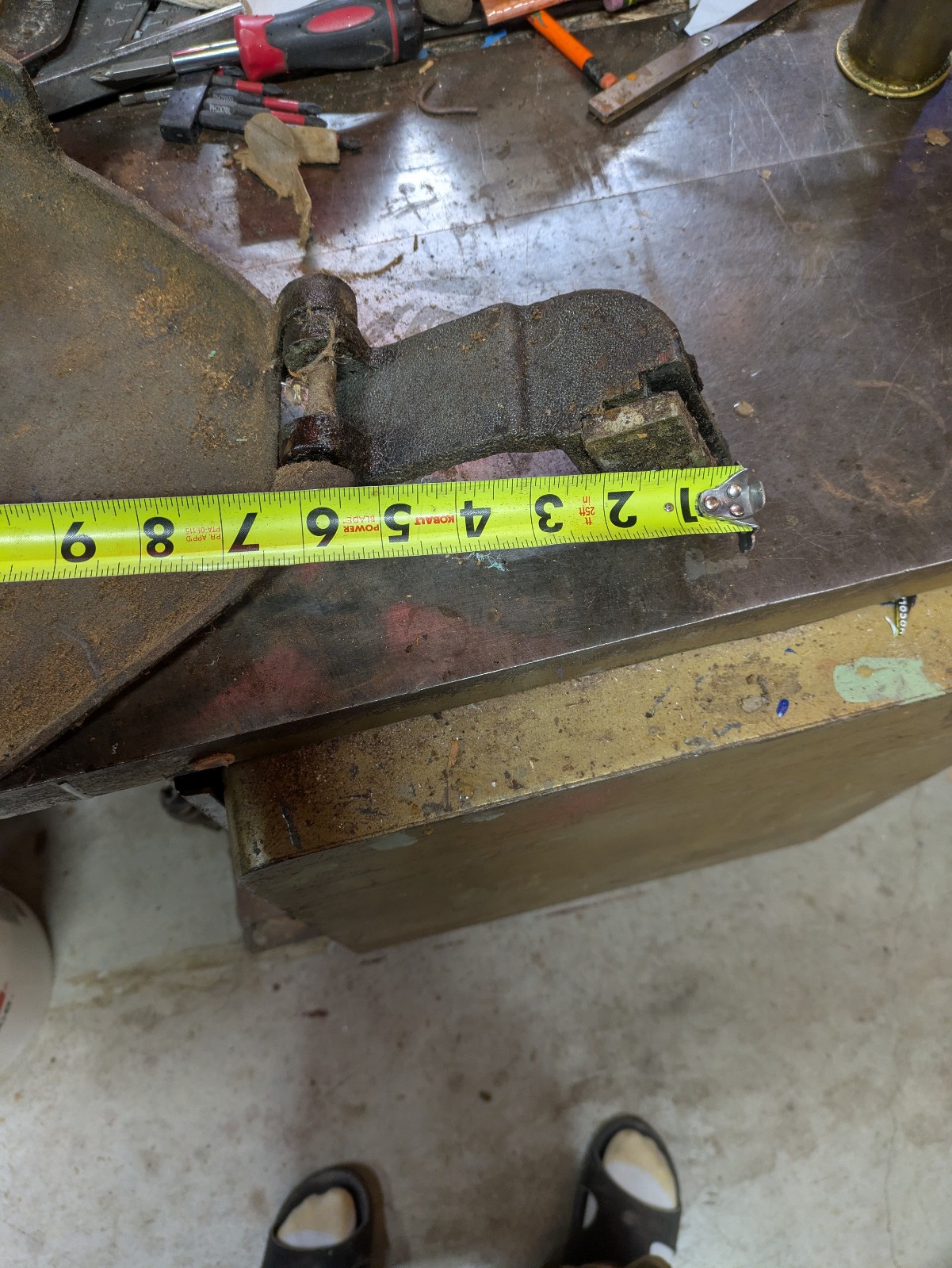 Atlas lathe gear cover and attached hinge