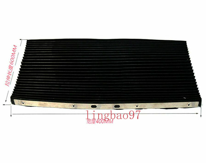 400*600mm Milling Machine Part Accordion Type Retractable Way Black Rubber Cover