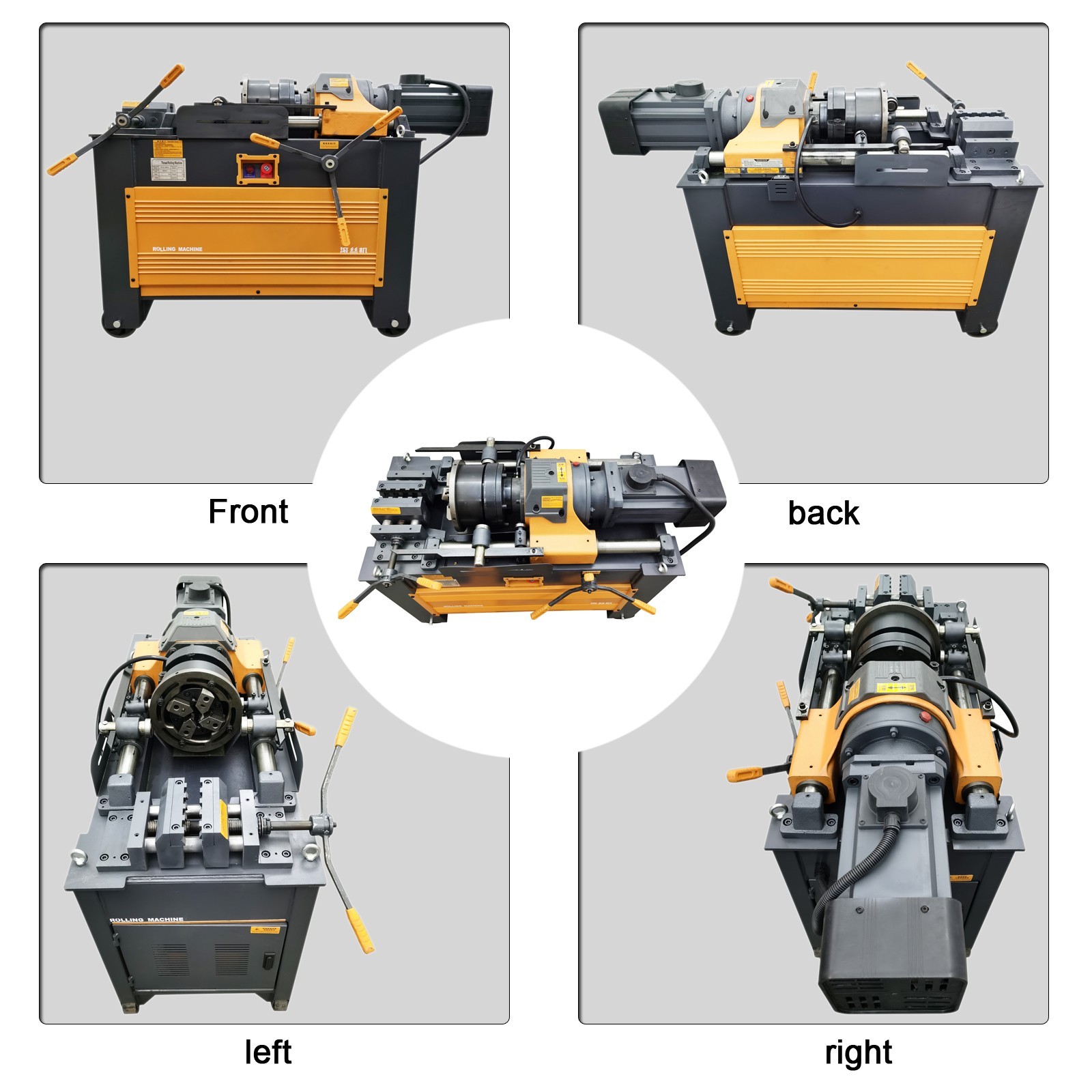 220V 3PH 4HP 0.6″-1.6″ Steel Bar Thread Rolling Machine 1.75, 2.0, 2.5, 3.0