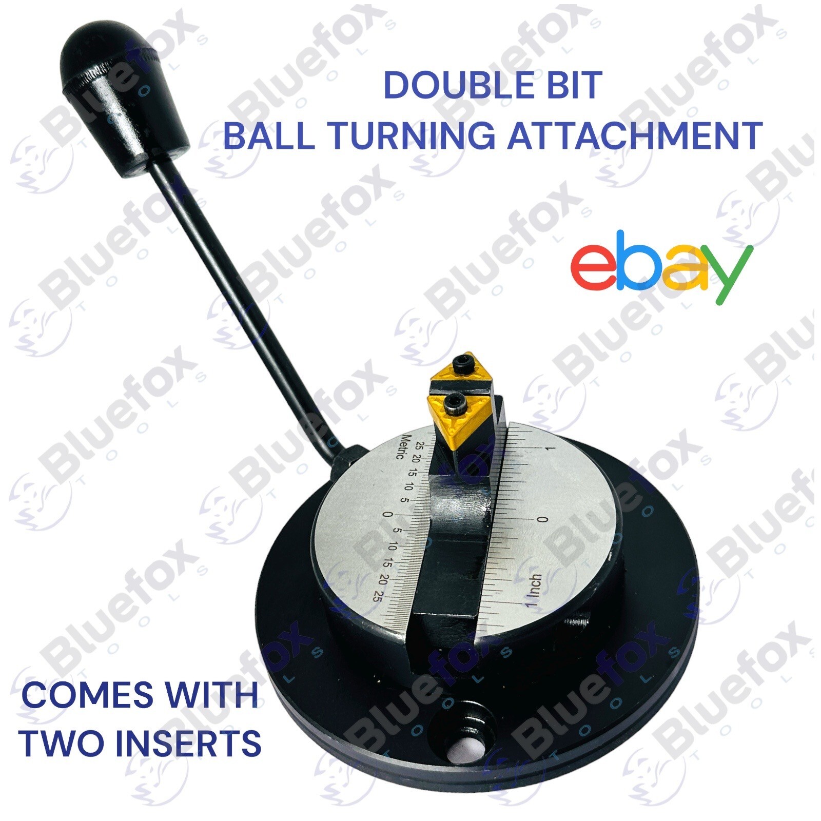 2″ Double Bit Ball Turning Attachment For Lathe Round Convex Radius ball