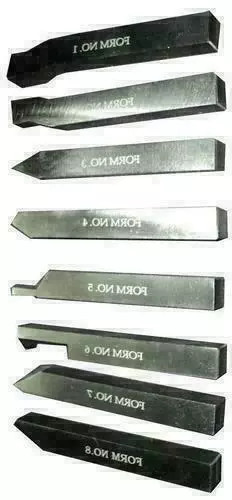 12MM HSS FORM TOOL SET OF 8 PCs SQUARE SHANK HSS ZEALINDUSTRIES
