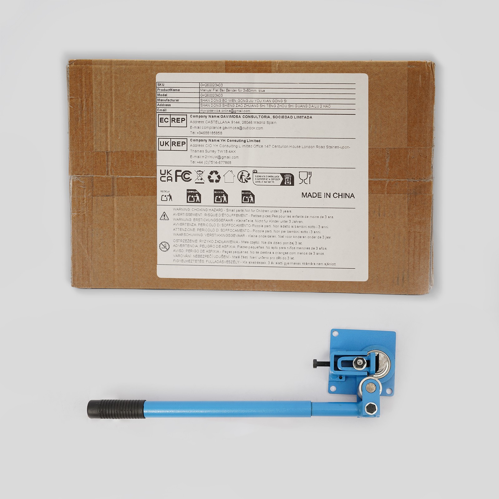 Manual Flat Bar Bending Machine,Blue Metal Bending Machine, Ball Bearings Bender