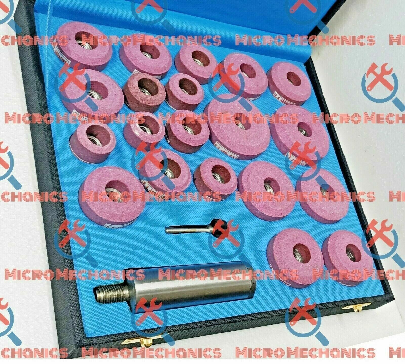 VALVE SEAT GRINDING STONES KIT OF 20 SATELLITE PINK + 1702 BB SIOUX HOLDER USA