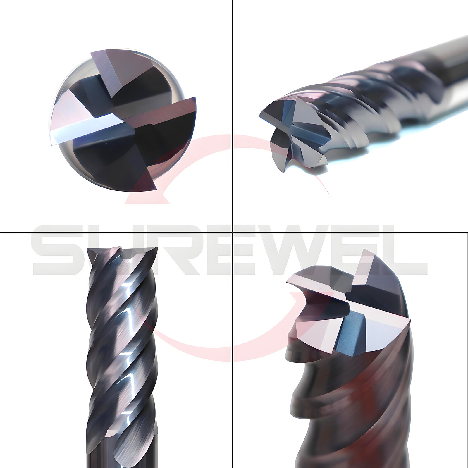 Carbide Inch End Mill 4Flutes 1/8″ 1/4″ CNC High speed machining Milling Tools