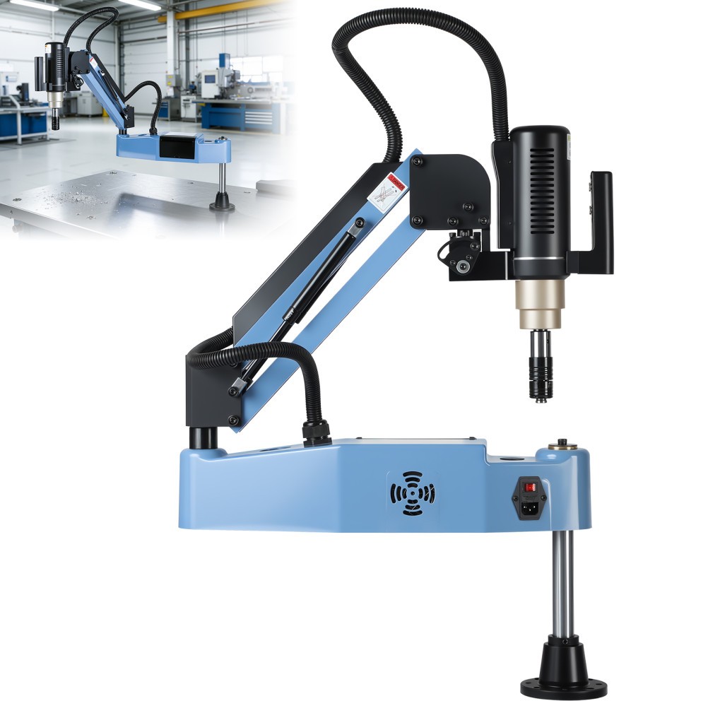 M3-M16 Universal Electric Tapping Machine 375rpm 1100mm Arm w/ 9pcs Collets
