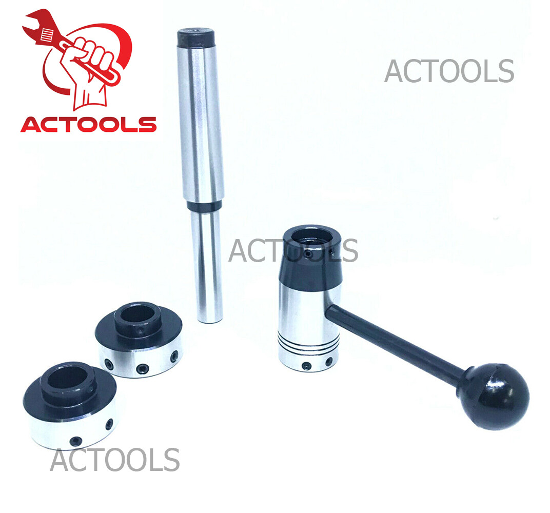 MT2 Lathe Tailstock Floating Type Die Holder Set Shank 2MT Inch Imperial Size