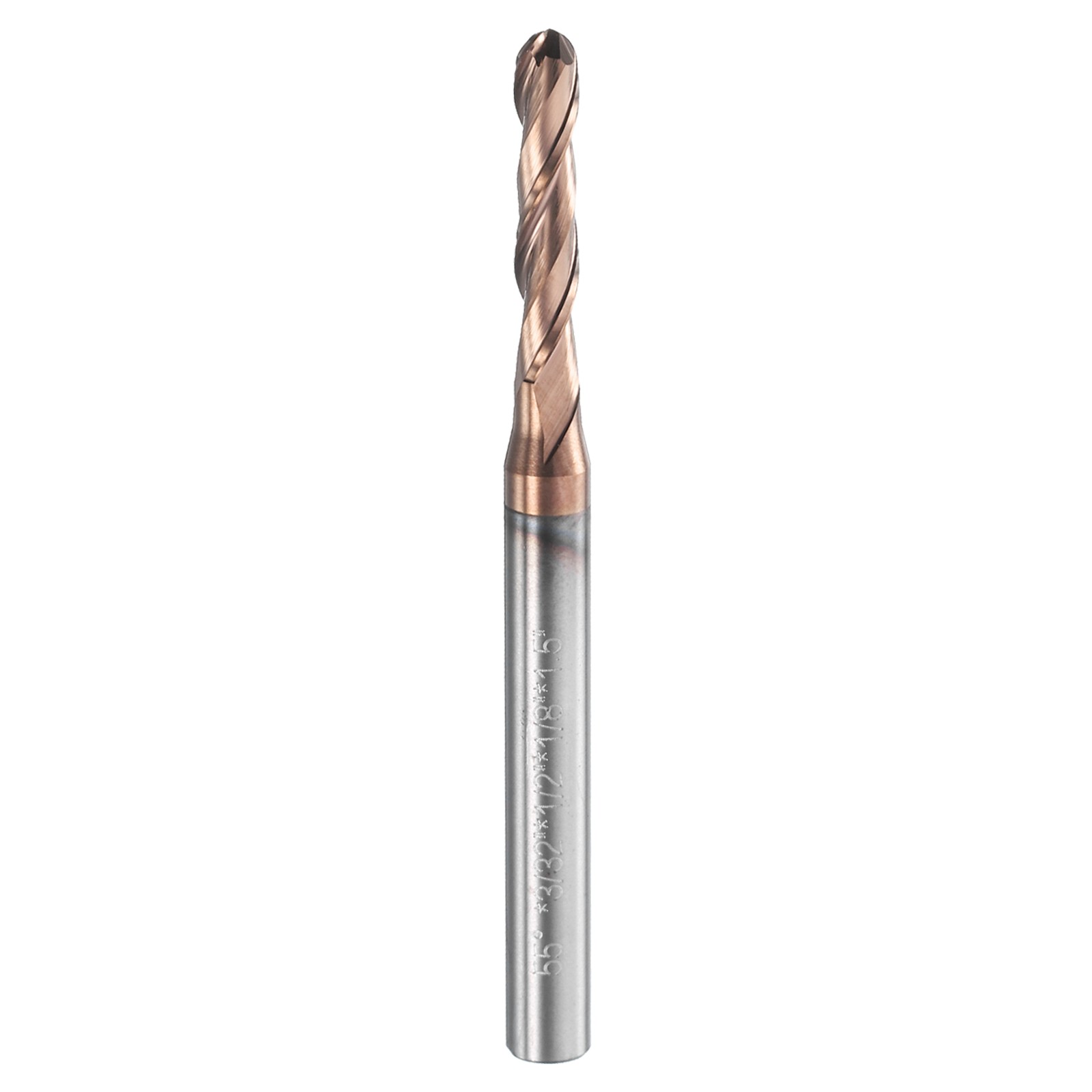 2 Flute Ball Nose End Mill 1/2″ Cutting Length TiAlN Coated for Engraving