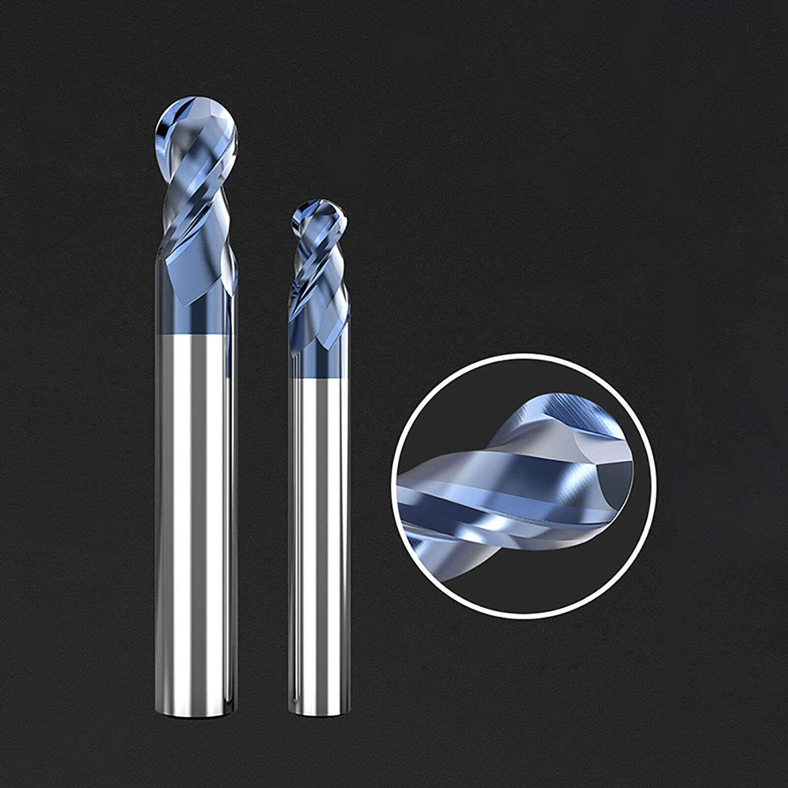 Ball Nose Round End Mill Drill TISIN Coating Milling Cutter Engraving Bit Or CN