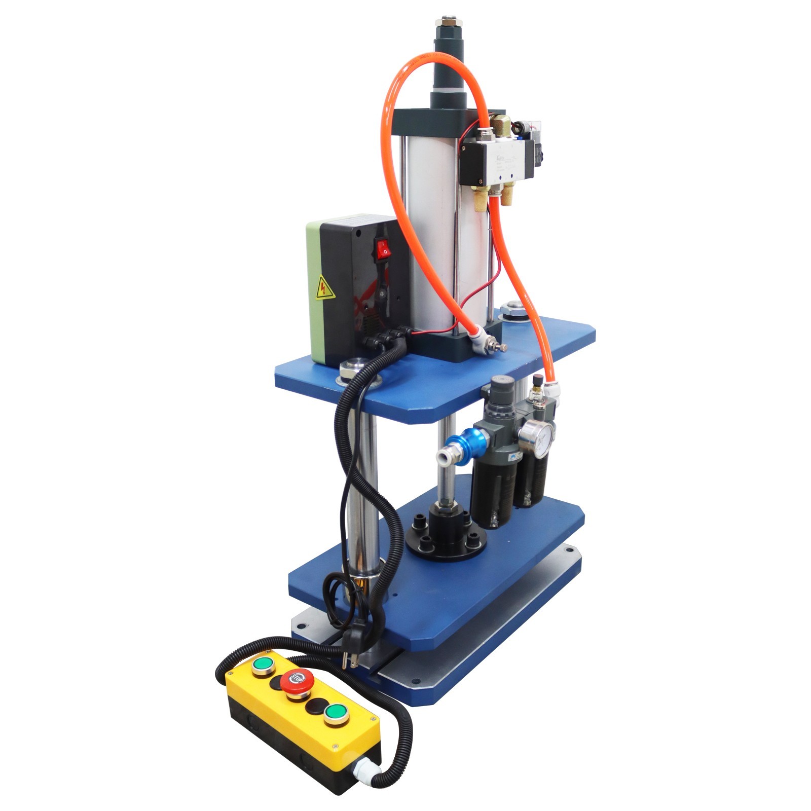 110V 1102lbs Pneumatic Punch Machine with Controller 7.87-1.96in Double-column
