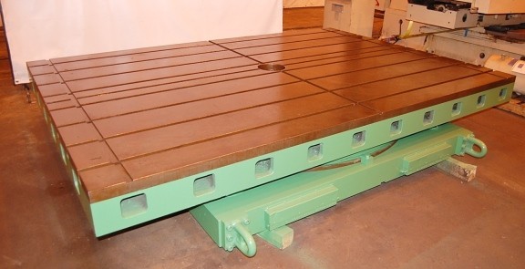 84″ W 120″ L Giddings & Lewis Hydrostatic ROTARY Tbl, 50,000 lbs Capacity, 90 De