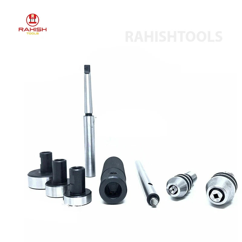 Lathe Tailstock Tap And Die Holder Set MT2 Shank Threading Tapping Kit 8 Pcs USA