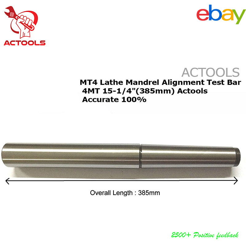 MT4 Lathe Mandrel Alignment Test Bar 4MT 15 1/4″ 385 mm Accurate 100 % USA