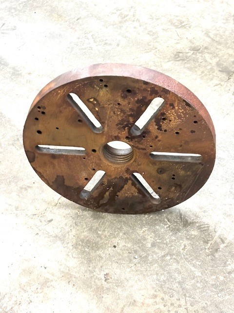 UNBRANDED LATHE FACE PLATE 12″ OD ” BORE 2-1/4″ STEEL MATERIAL
