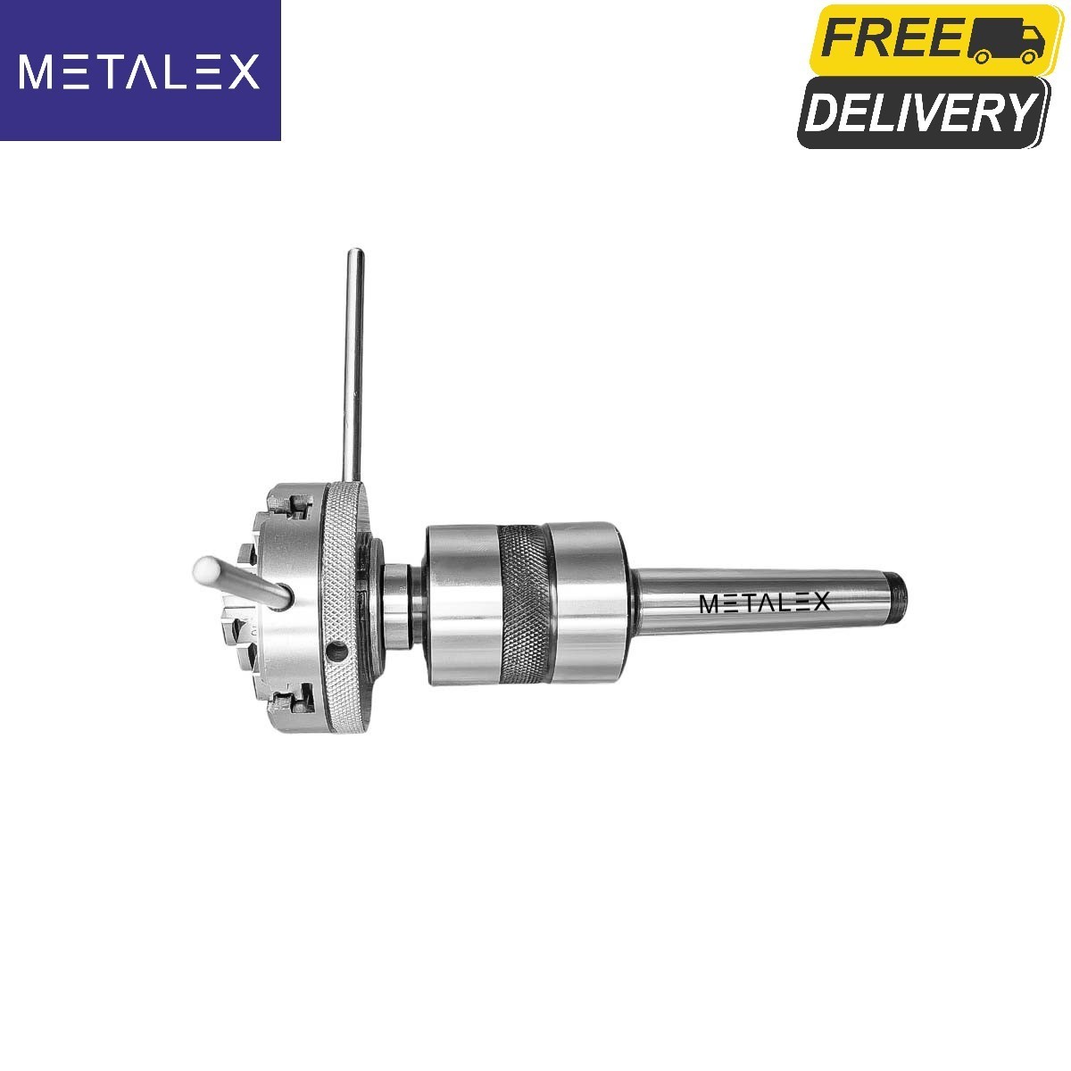 65mm Self Centering Lathe Chuck 3 Jaws Reversible MT3 Live Revolving Tailstock