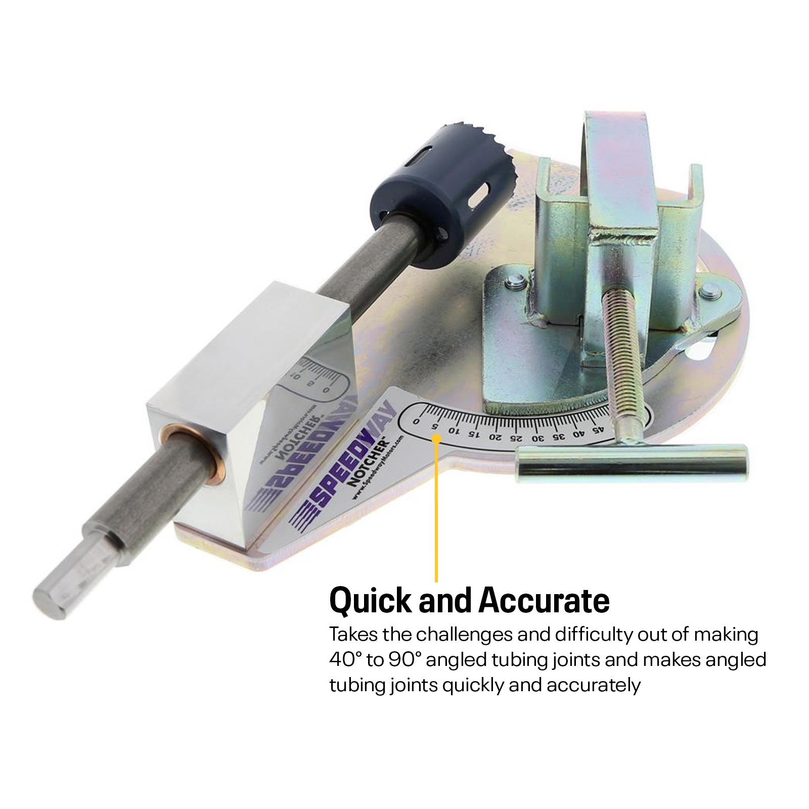 Professional Pipe & Tube Notcher, 9/16″ – 2″ Tubing Notching Tool, 40-90 Degree