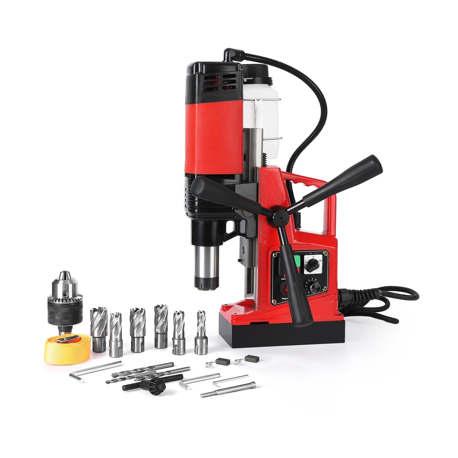 Magnetic Drill Press, 1400W 810RPM Portable Mag Drill Press, 10-Speed Core Dr…