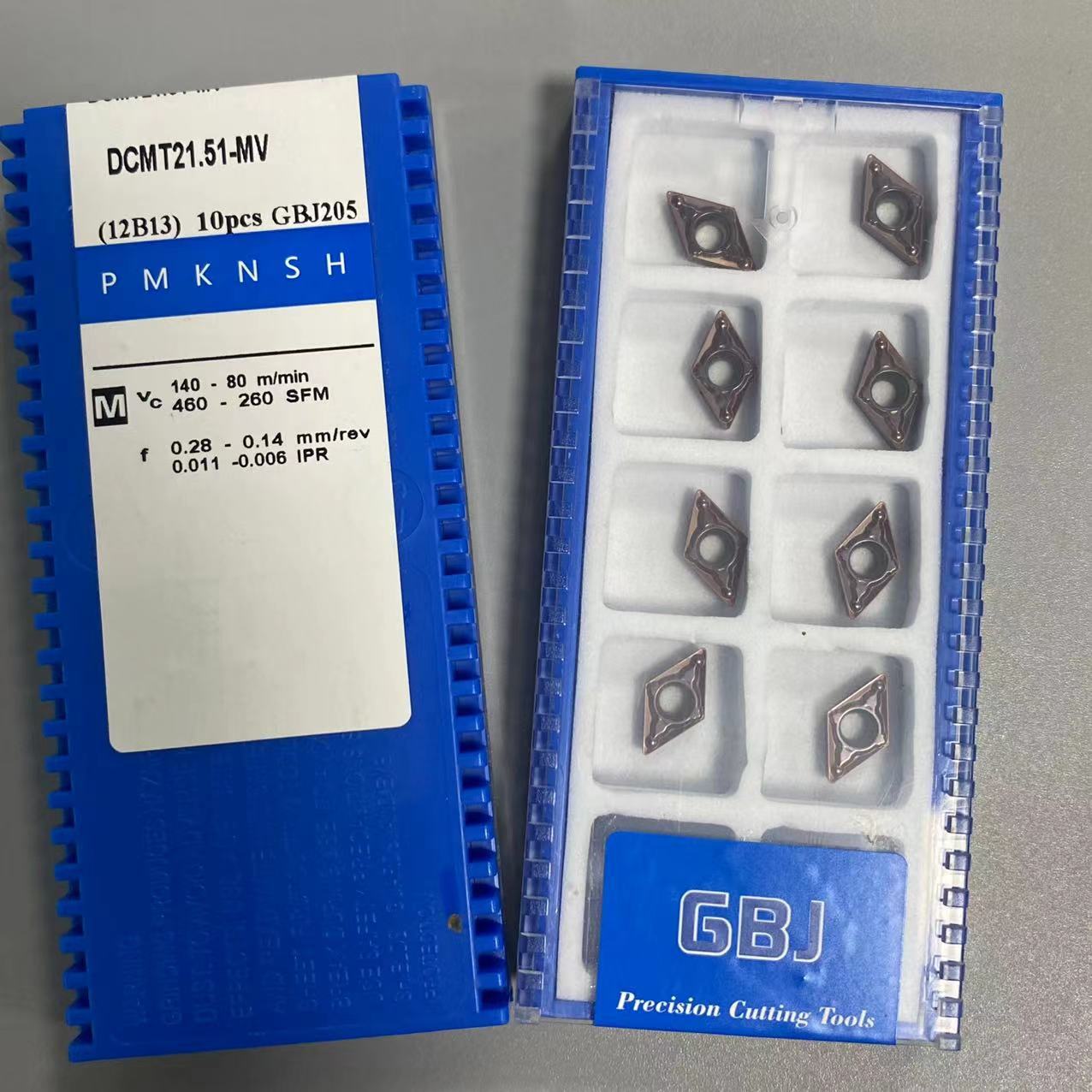 GBJ-CNC DCMT070204-MV DCMT070208-MV Stainless steel Turning insert High quality