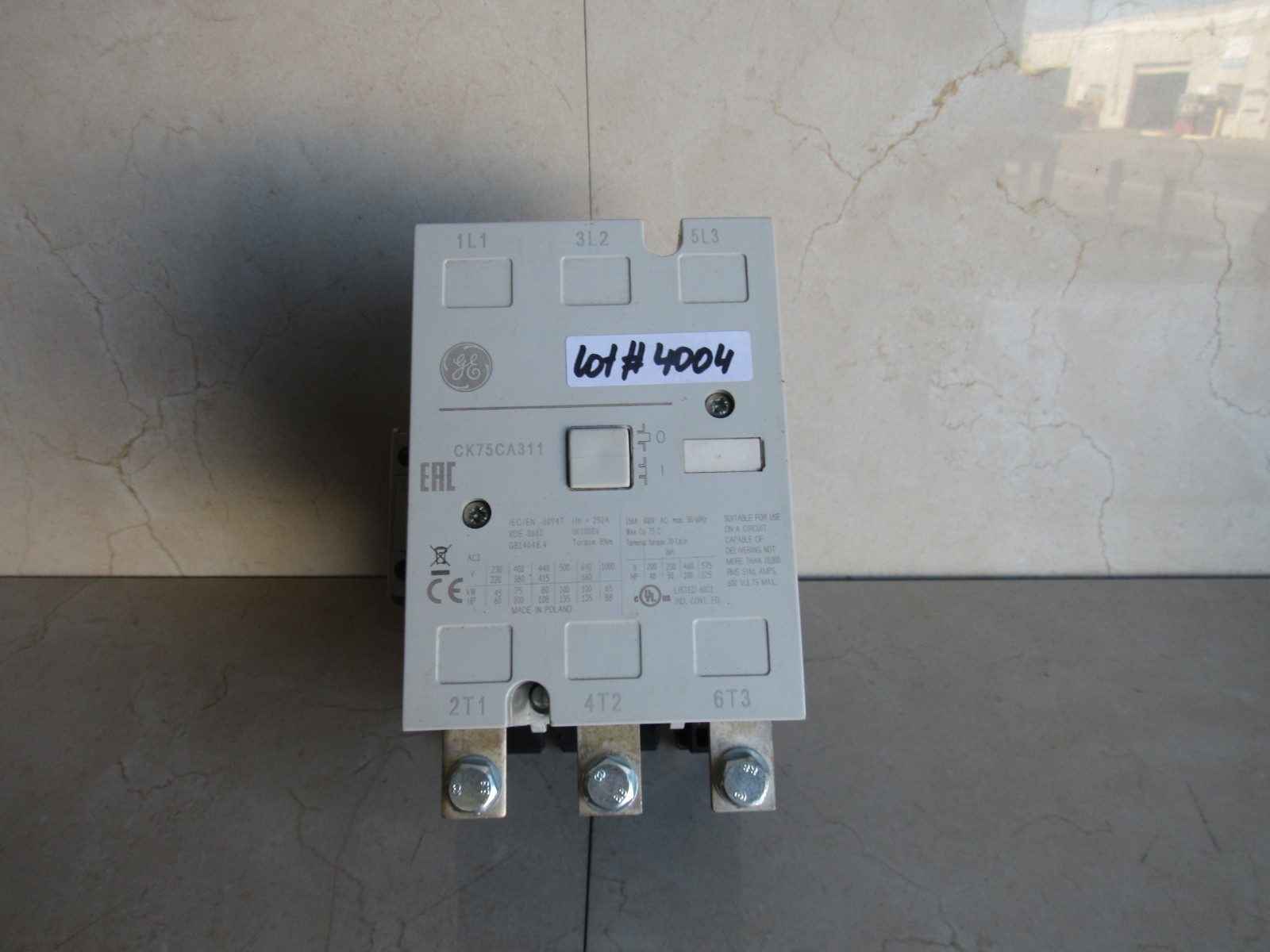 GE General Electric CK75CA311 EAC Lot # 4004 Listed by Mike