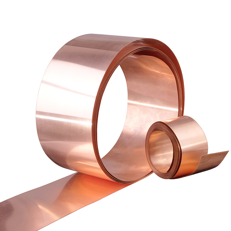 99.9% Pure Copper Metal Sheet Foil Plate Thick 0.05-1mm, Width 10-400mm, 1 Meter