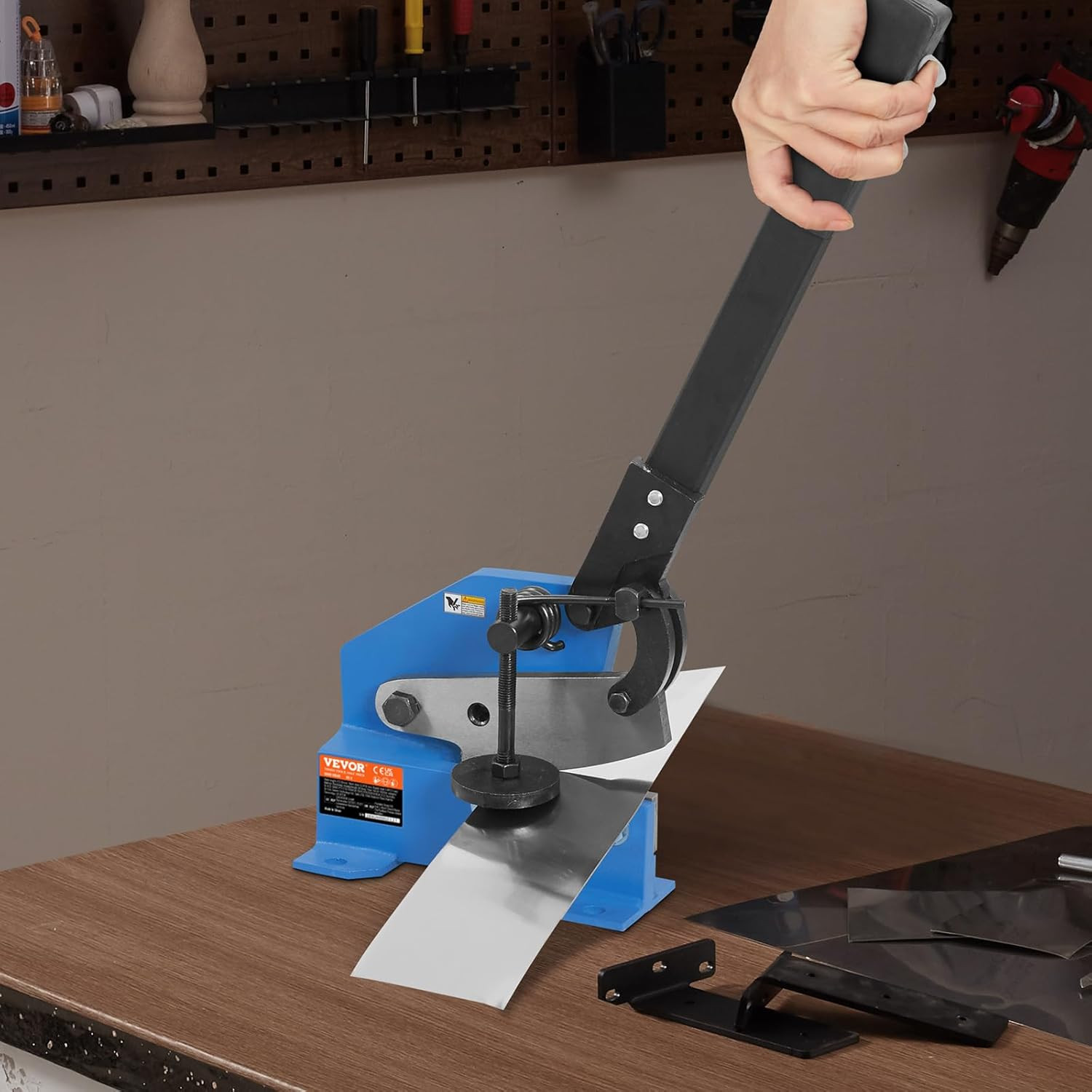 5″ Manual Metal Shear HS-5 Benchtop Cutter Heavy Duty Q235 Steel