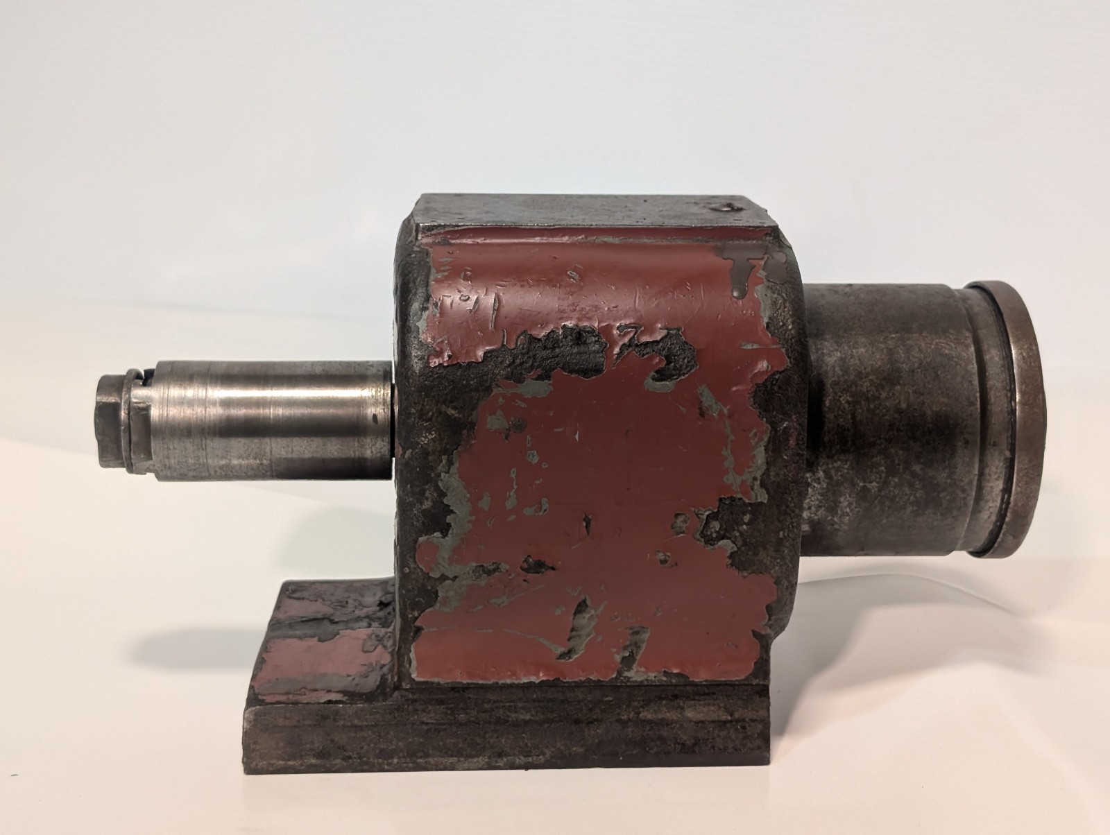 Vintage Red Head Industrial Grinding Machine Spindle Head, Unknown Model