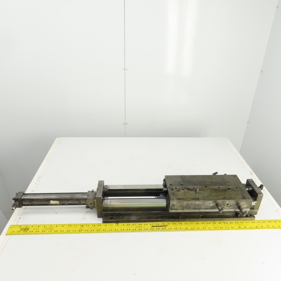 Hydraulic Cylinder Operated Linear Sliding Bed 10″ Stroke 14″x7″ Table