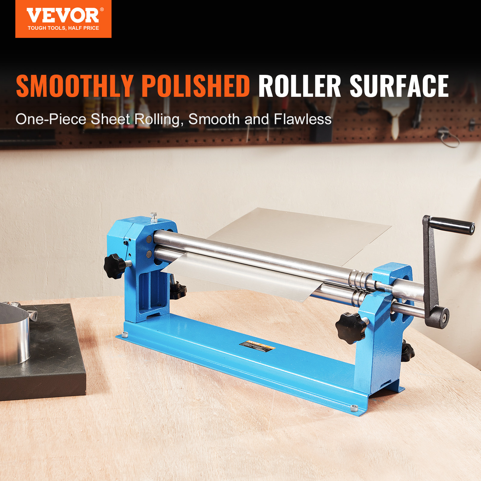VEVOR Slip Roll Machine Sheet Metal Slip Roller 24” x 16 Gauge φ1.49 in Roller