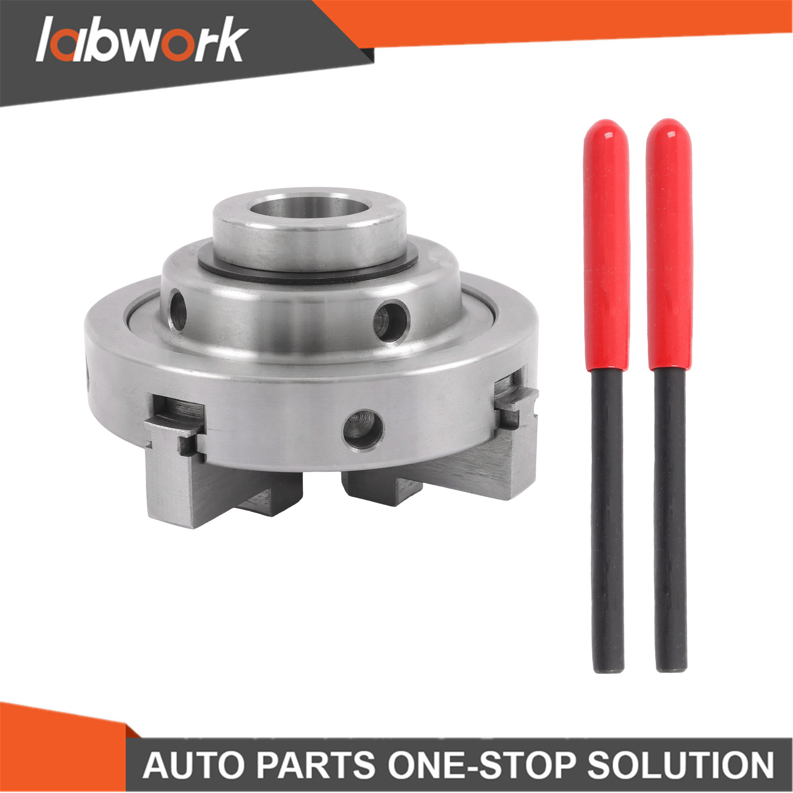 Labwork 4″ 4 Jaw Lathe Chuck Set 1×8 TPI Self Centering Chuck