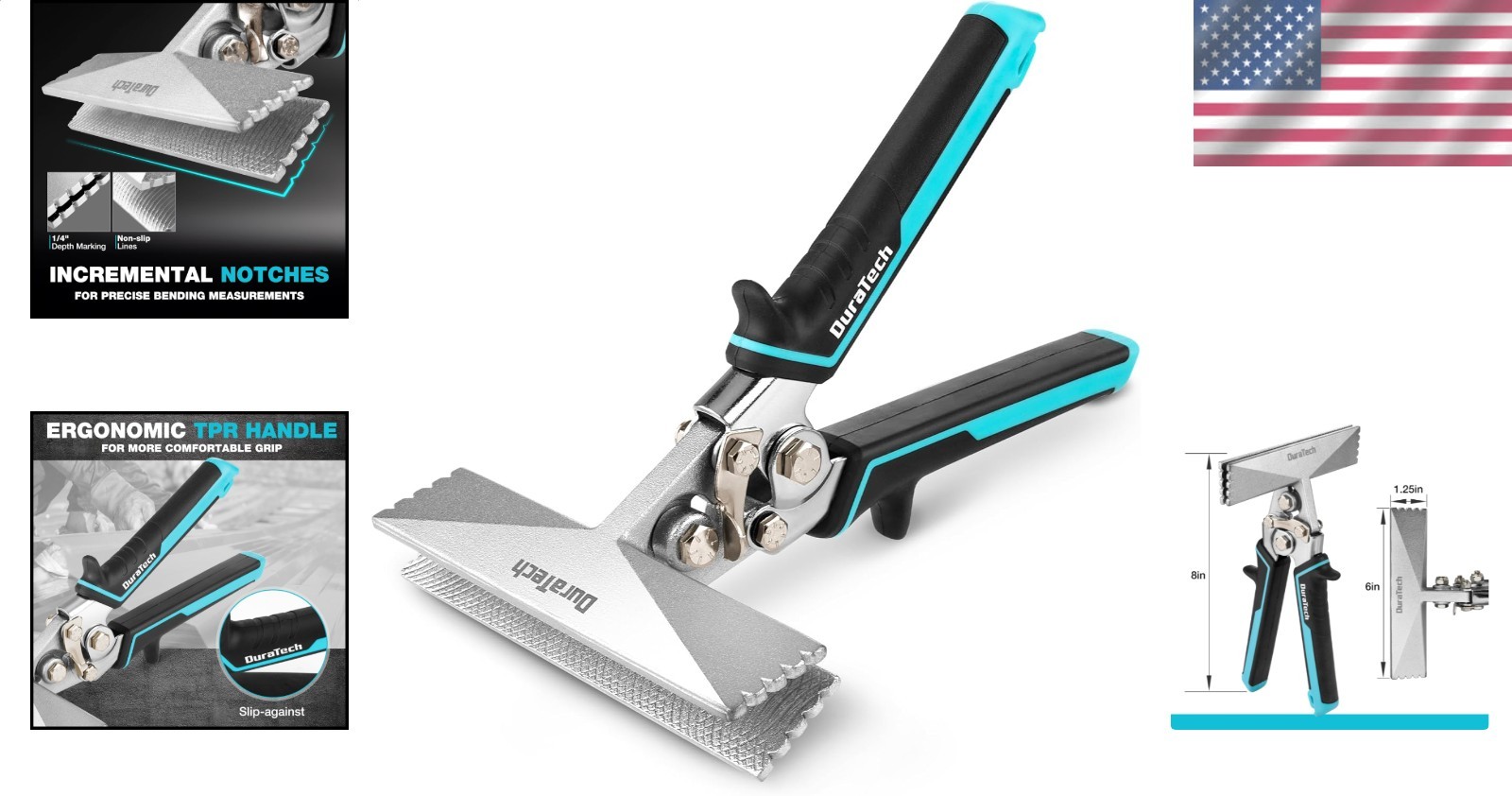 Durable 6 Inch Sheet Metal Bender Hand Tool Straight Jaw Precision Bending