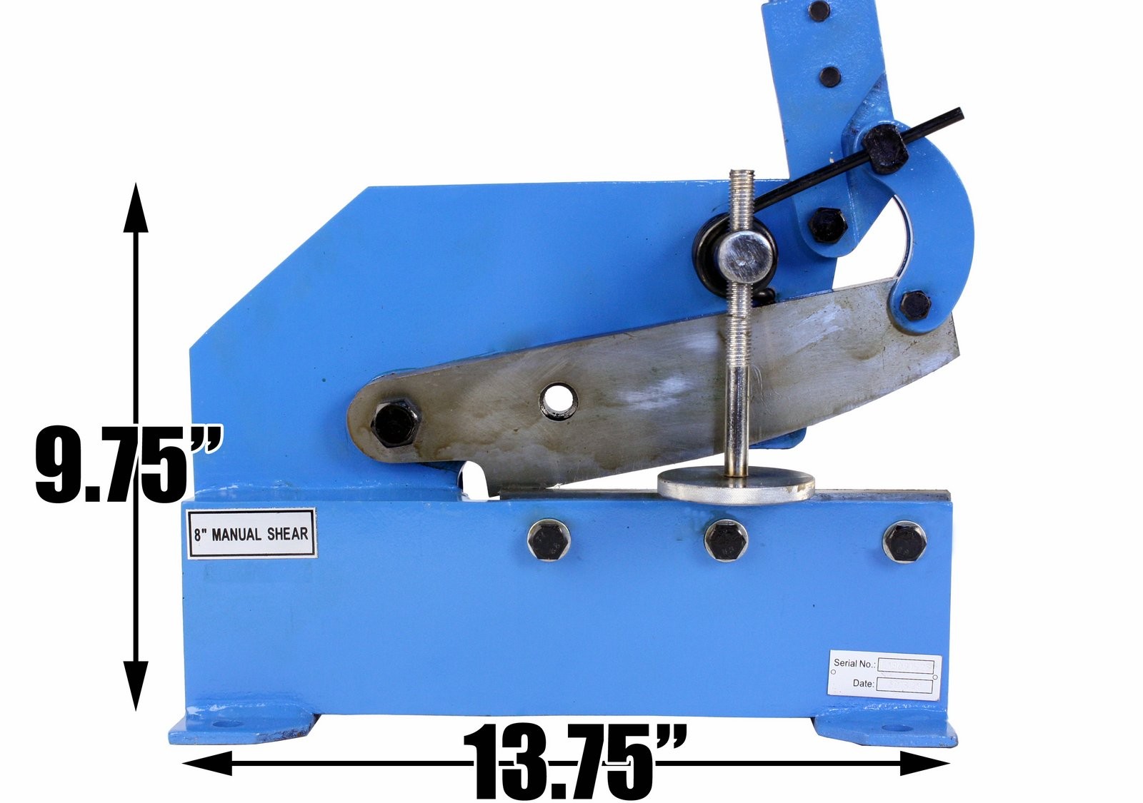Erie Tools 8″ Benchtop Manual Plate Shear Slices Sheet Metal, Plate, and Rebar