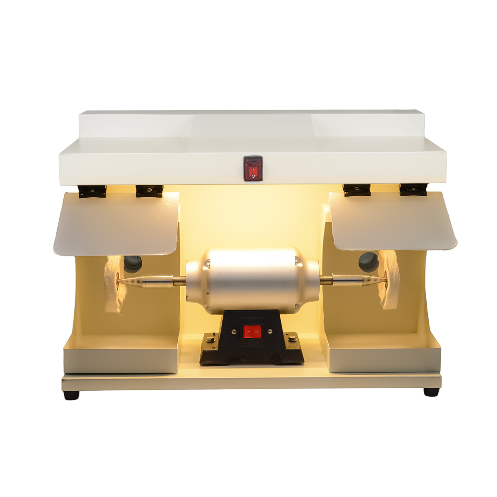 550W Large Space Bench Grinder Dental Polishing Buffing Machine 2800RPM with LED