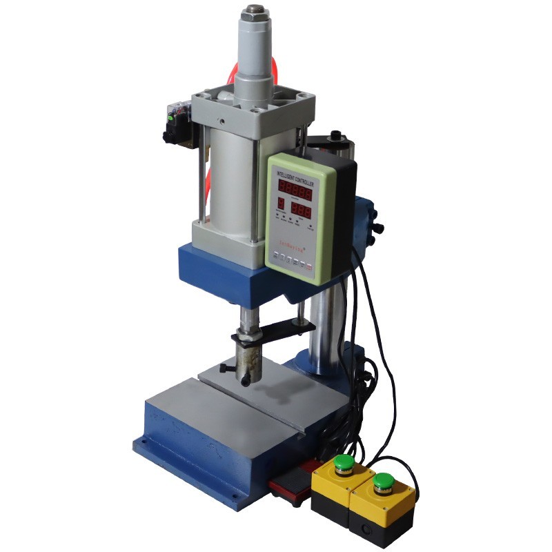 110V 1763Lb Vertical Pneumatic Punch Machine 2 Buttons Controller Adjustbale