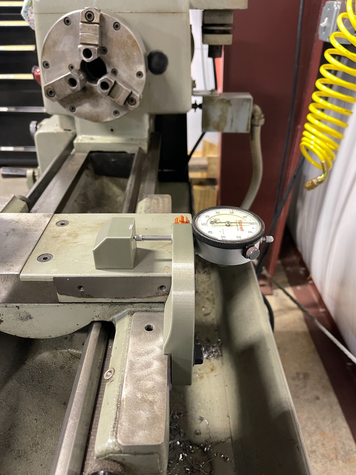 Clausing 5900 Metal Lathe, Cross Slide Dial Indicator Holder (3d Printed)