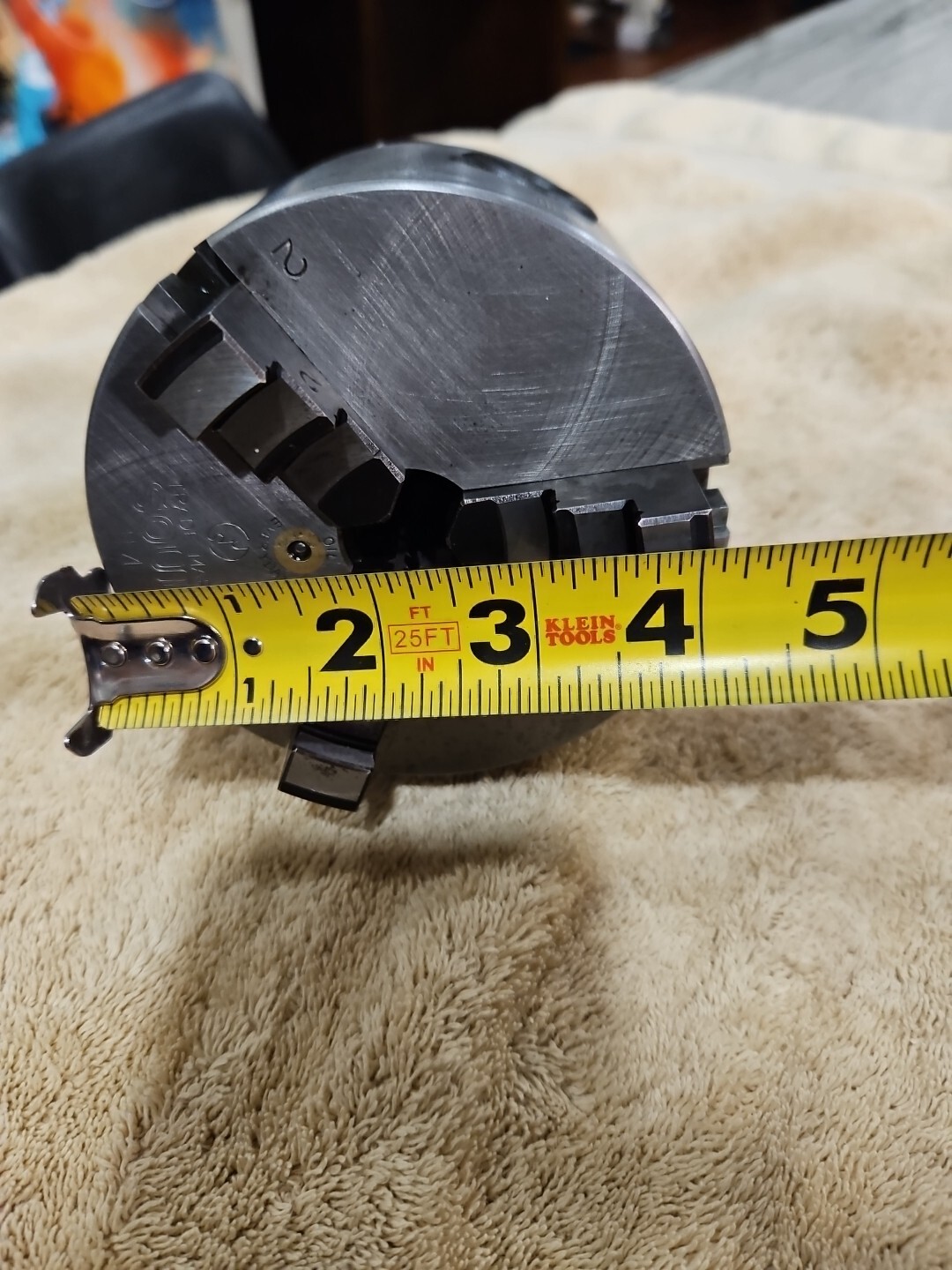 Lathe Chuck Soul 3 Jaw #4 4″ Arbor B&S 12 With Key JAPAN