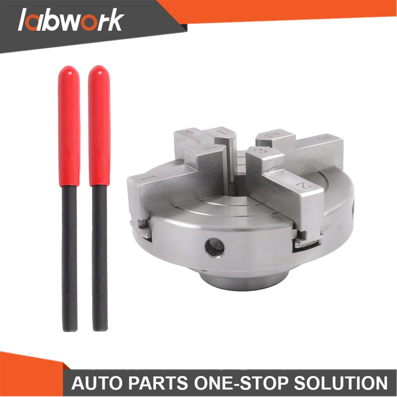 Labwork 4″ 4 Jaw Lathe Chuck Set 1×8 TPI Self Centering Chuck