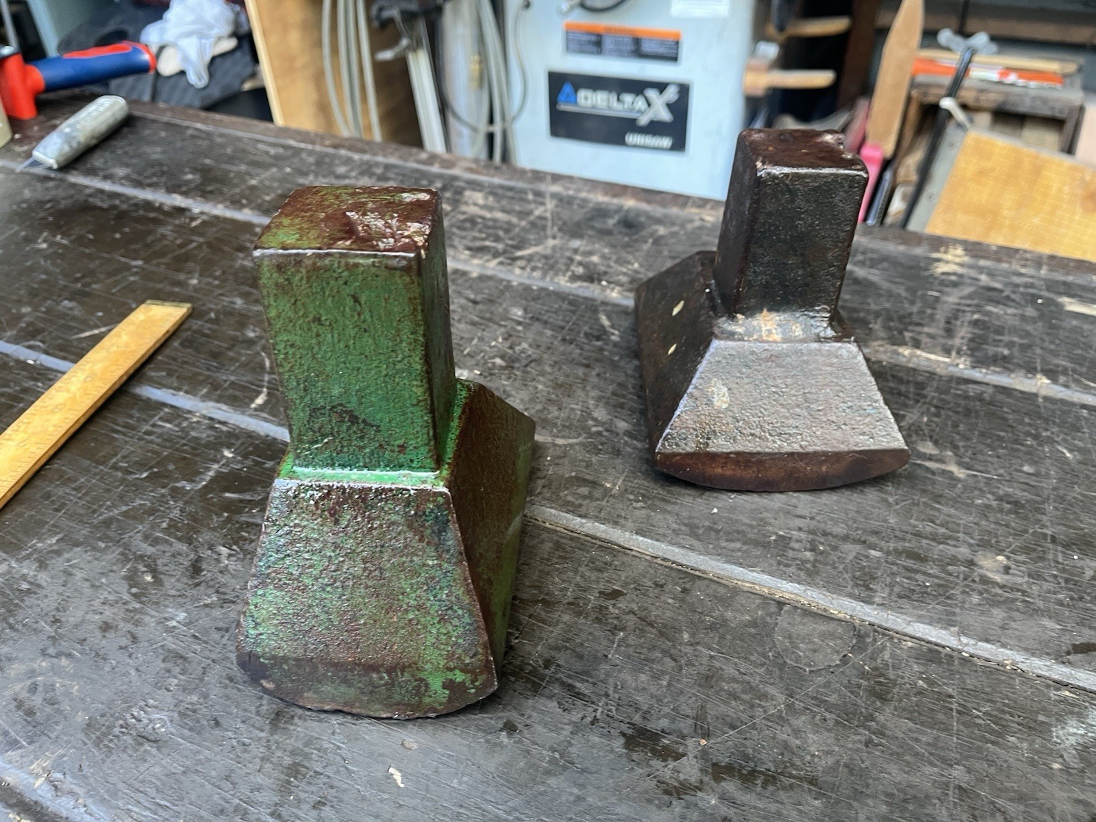 Pair Of Sheet Metal Stakes / Platent Table Stakes