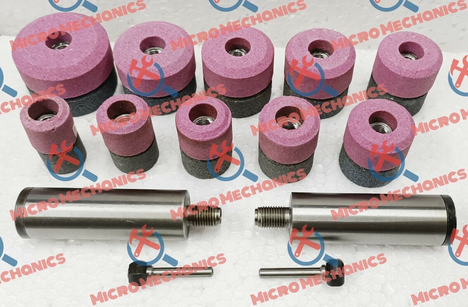 20x Valve Seat Grinding Stones 2x Stone Holders 2x Hex Drive – B&D Thread 9/16″